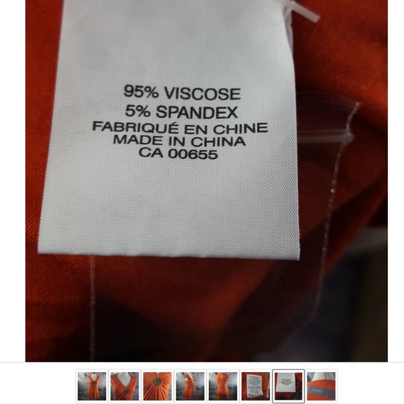 NWT Smart Set Orange V Neck Embellished Circle Gathered Tunic Tops Blouse sz S - Picture 7 of 9